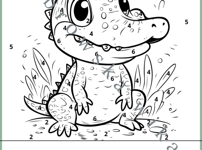 Kolorowanka - krokodyl