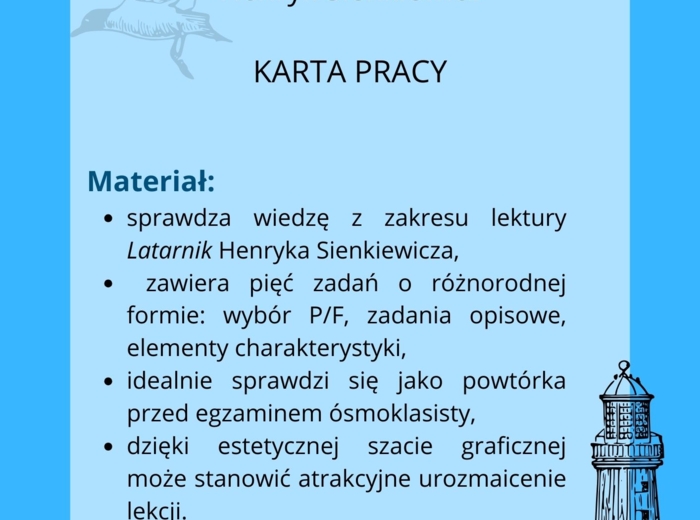Latarnik - karta pracy