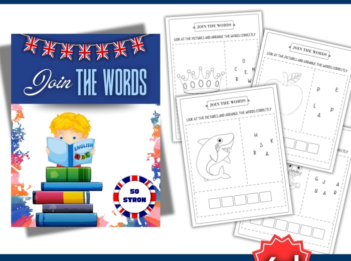 Join The Words📘 Karty pracy z języka angielskiego – 50 stron PDF
