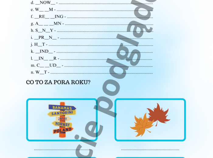 Brainy 5 unit 1 - karty pracy słownictwo