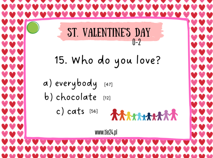 Valentine's Day - colour coding