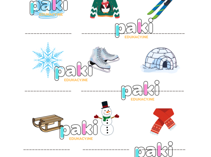 Karta pracy // słownictwo // zima