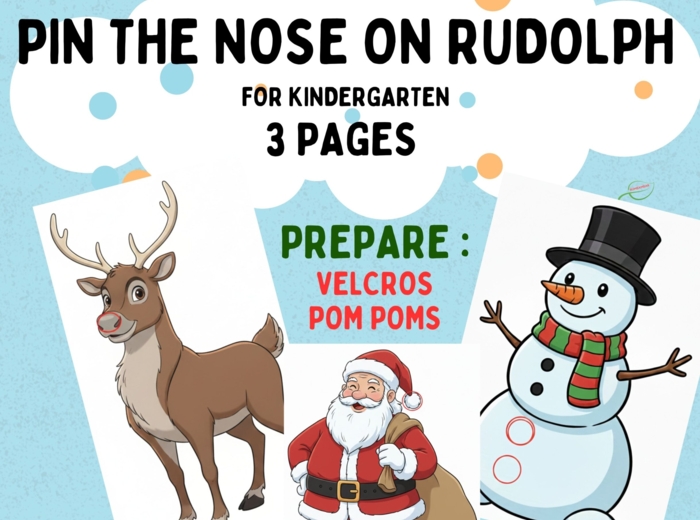 Pin the nose on Rudolph gra ruchowa