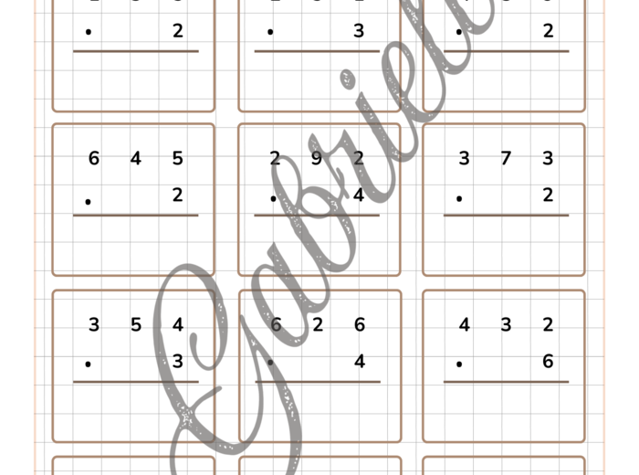 Karta pracy mnożenie pisemne klasa 4