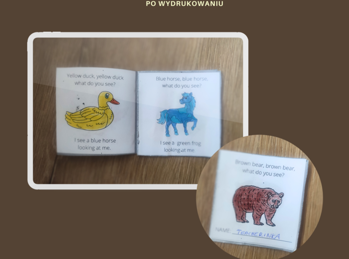 Mini Książeczka do Książki Brown Bear, Brown Bear What do you see?