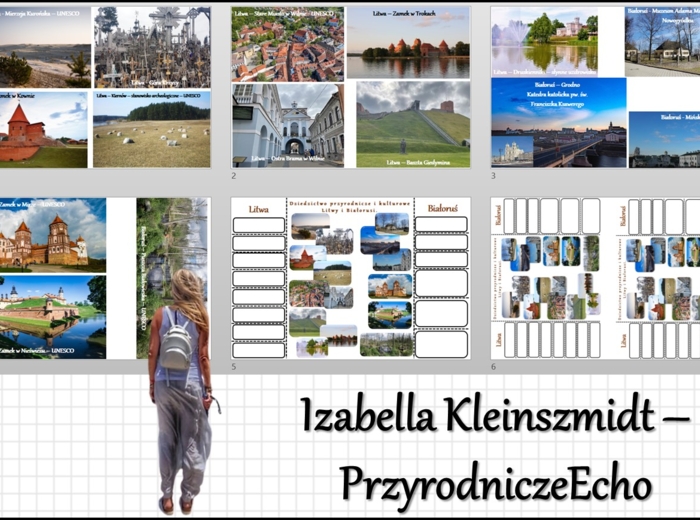 Notatka okienkowa oraz obrazki do zalaminowania „Dziedzictwo przyrodnicze i kulturowe Białorusi i Litwy” w pdf. Geografia 6 dział „Sąsiedzi Polski”.