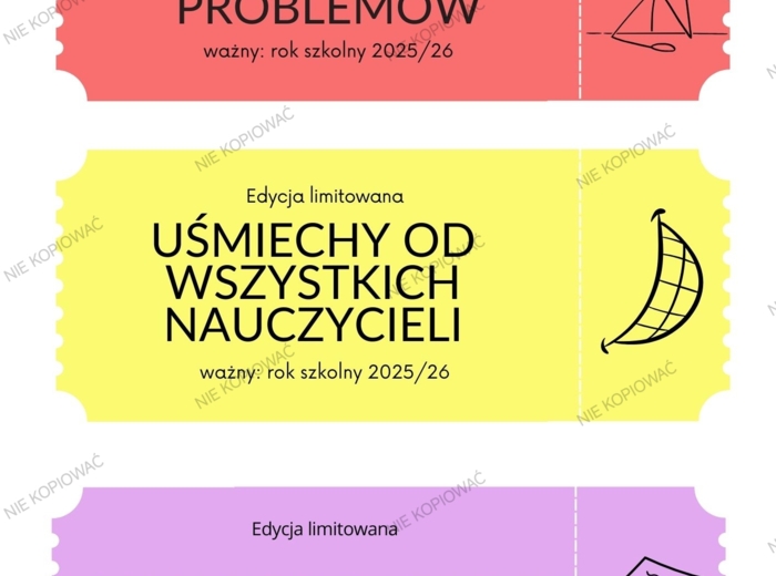 Zabawne kupony dla pracowników szkoły na DEN