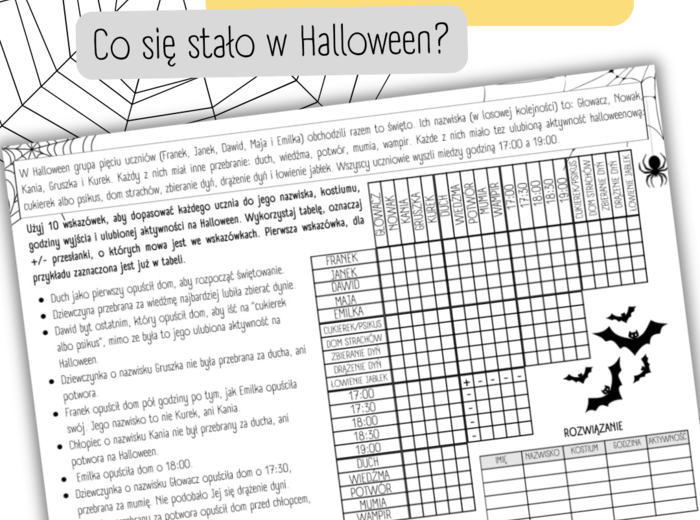 HALLOWEEN - zagadka logiczna