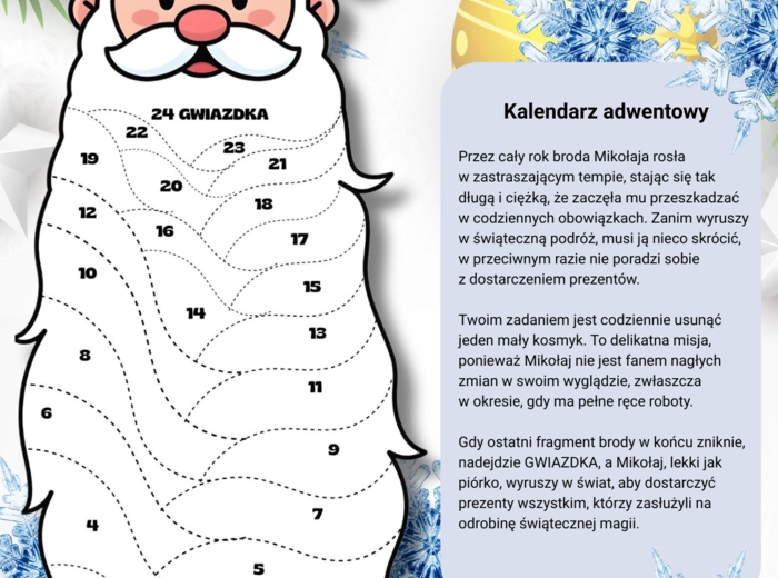 KALENDARZ ADWENTOWY - BRODA MIKOŁAJA