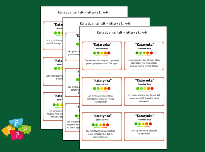 "KATARYNKA" – Karty do SMALL TALK – lektury – gra