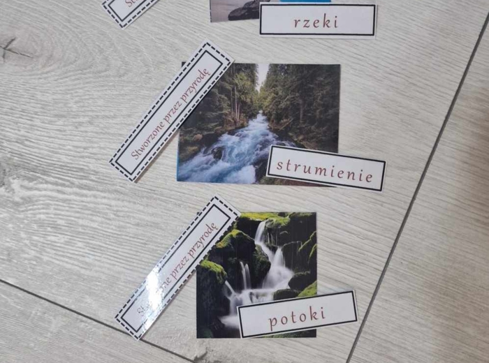 Materiał do zalaminowania/praca w grupach/stacje zadaniowe/układanka/puzzle „Wody słodkie i wody słone” w pdf. Przyroda, dział „Poznajemy krajobraz najbliższej okolicy”.