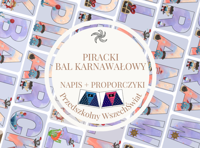 Piracki bal karnawałowy - napis