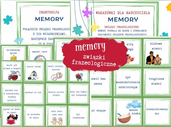 Związki frazeologiczne- memory
