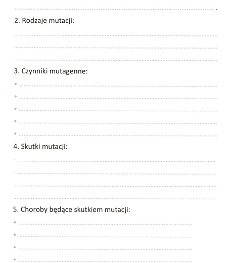 Mutacje (karta pracy)