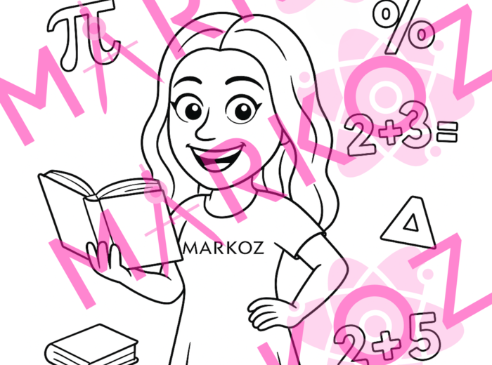 Kolorowanka - 1 strona zeszytu - matematyka