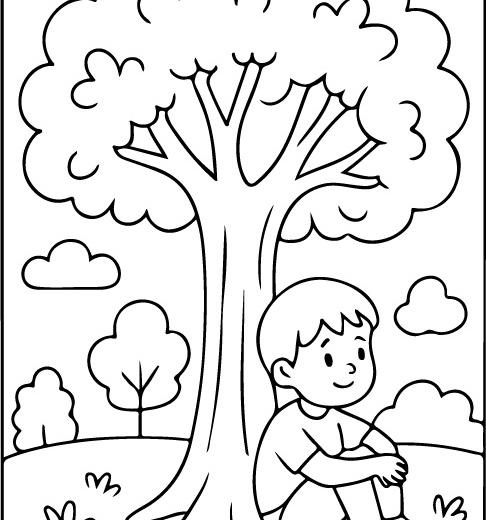Dzień drzewa - kolorowanki, wyklejanki, rysowanie po śladzie, rodzaje liści itp (jpg i pdf)