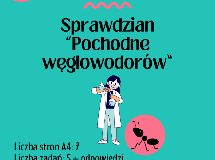 Chemia. Klasa 8. Pochodne węglowodorów. Alkohole. Kwasy karboksylowe. Estry. Sprawdzian. Karta odpowiedzi.