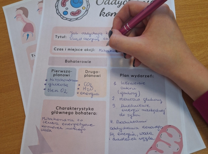 Oddychanie komórkowe - plan wydarzeń