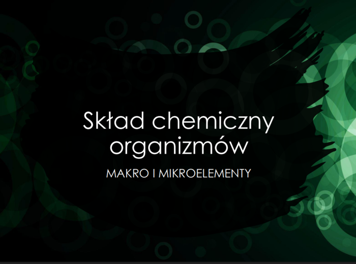 Skład chemiczny organizmów​ + znaczenie wody dla organizmów KLASA 1 PODSTAWA BIOLOGIA