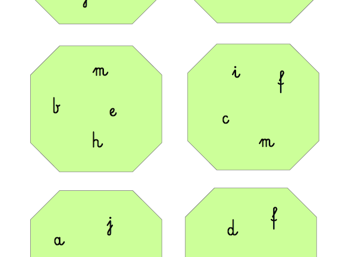 Zestaw kart typu dobble – nauka czytania
