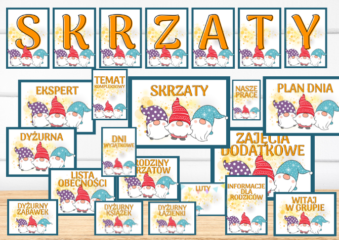 Grupa Skrzaty - idealny pakiet na poczatek roku - Plansze i Napisy