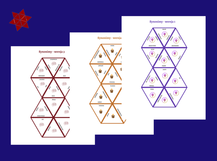 SYNONIMY – kl. 4-8 – trimino 12 elementów