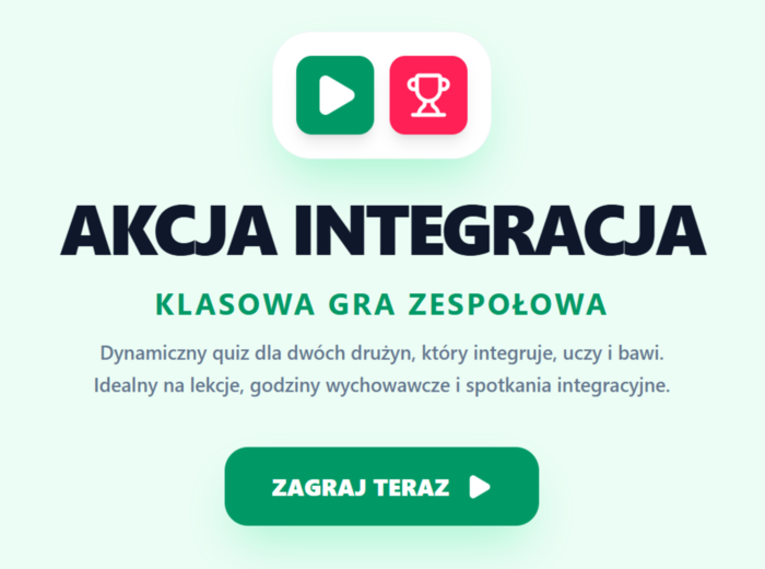 Akcja Integracja-klasowa gra zespołowa.