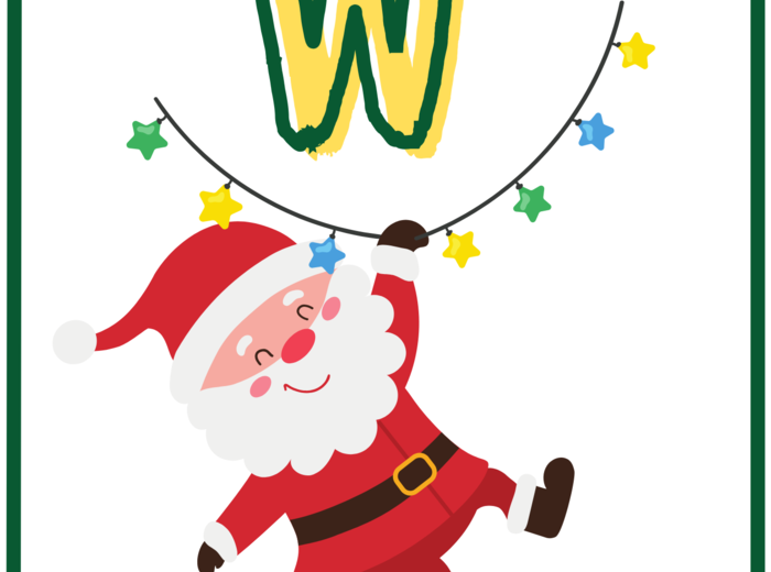 WITAJ ŚWIĘTY MIKOŁAJU – MIKOŁAJKI – Mikołaj – GIRLANDA – biblioteka – świetlica – przedszkole – gazetka – wersja 3