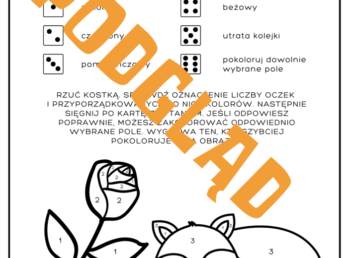 Mały Książę - gra "Pokoloruj różę i lisa"