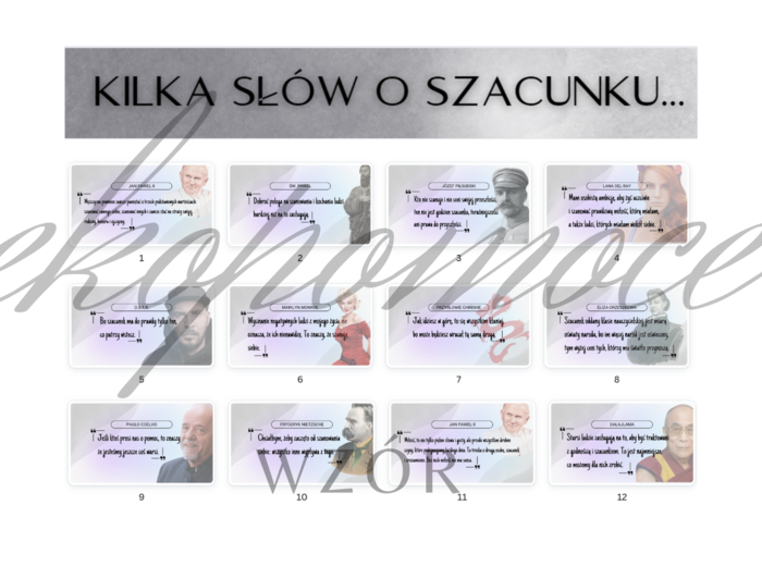 Gazetka szkolna pt. Kilka słów o szacunku...
