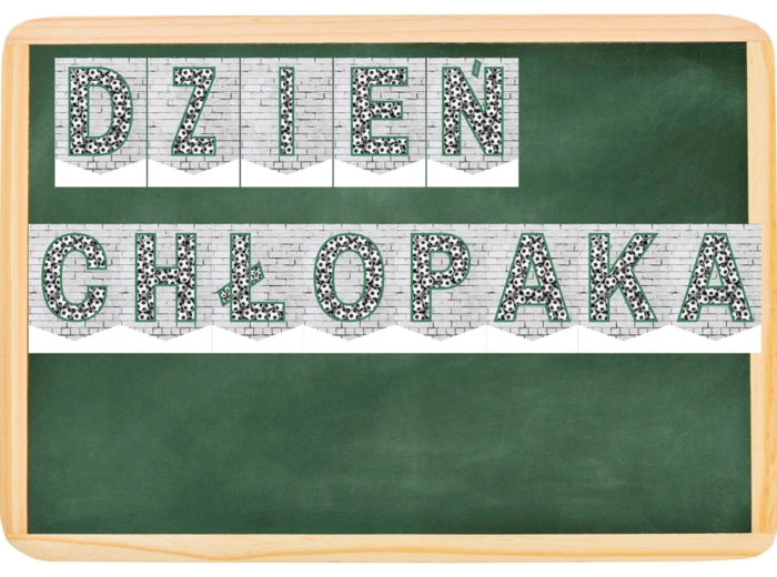 Girlanda z napisem DZIEŃ CHŁOPAKA