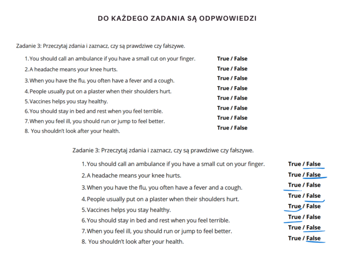 Together klasa 6 Unit 5 Dodatkowe Zadania Powtórzenie Karty Pracy Słownictwo Gramatyka Komunikacja Zdrowie Should Have to