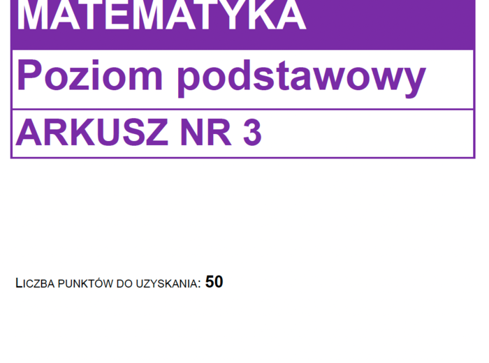 Arkusz próbny z matematyki nr 3