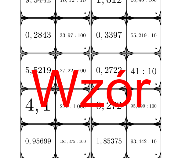 Domino - Dzielenie przez 10, 100 i 1000 | matematyka