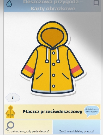 Karty obrazkowe "Deszczowa przygoda"