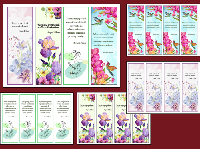 ŚWIATOWY DZIEŃ POEZJI – zakładki do książek – zakładka – wersja 3