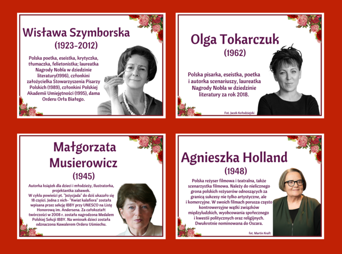 DZIEŃ KOBIET - – gazetka - SŁAWNE POLKI – biblioteka – świetlica – 24 strony – wersja 3