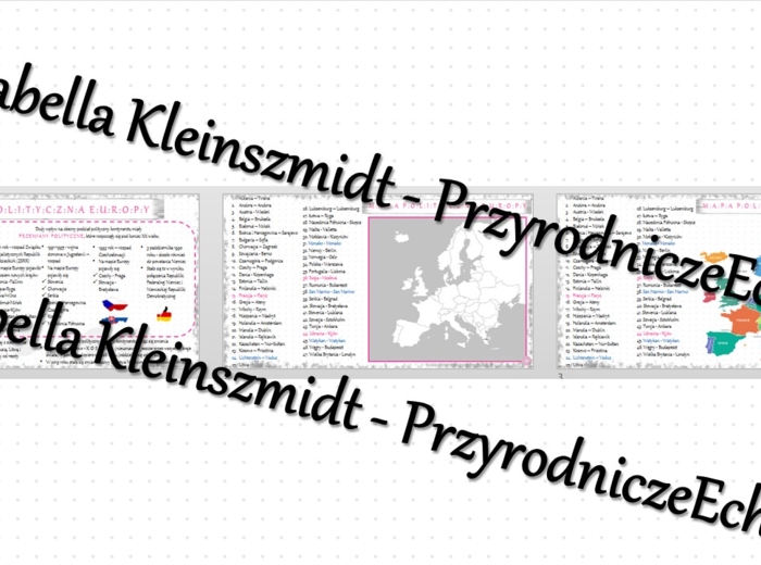 Sketchnotka - notatka „Podział polityczny Europy” wykonana w power point do edycji. Geografia 6; „Środowisko przyrodnicze i ludność Europy”