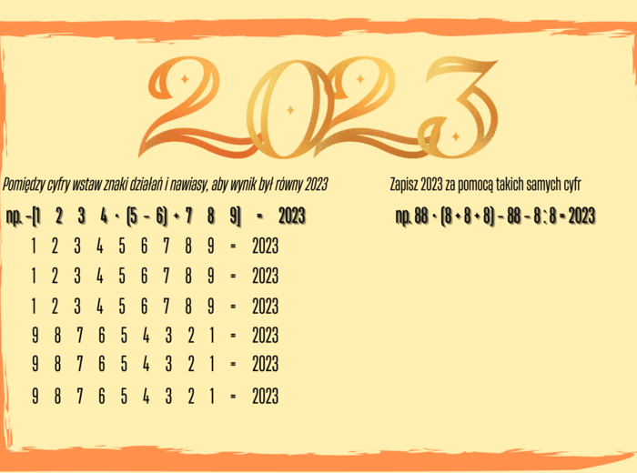 Nowy Rok 2023 - karta pracy - łamigłówki