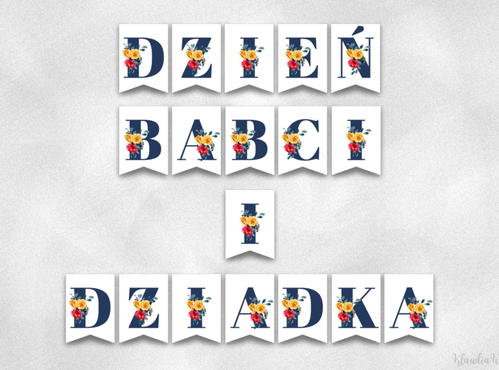 Dzień Babci i Dziadka - girlanda (PDF)