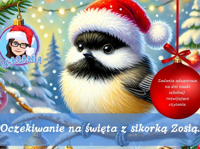 Oczekiwanie na święta z sikorką Zosią.