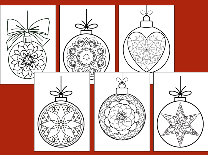 BOŻE NARODZENIE - MANDALA – zima – kolorowanka – biblioteka – świetlica – gazetka – mandale – 20 szt. - wersja 2