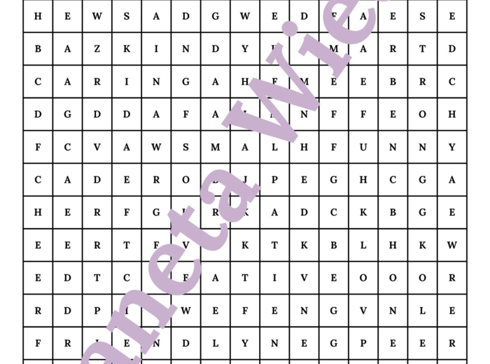 KARTA PRACY NA DZIEŃ MAMY - MOTHER'S DAY WORKSHEET, KLASY 4-8 SZKOŁY PODSTAWOWEJ- wykreślanka, ćwiczenia znajomości przymiotników i zdań opisujących, zadania pisemne