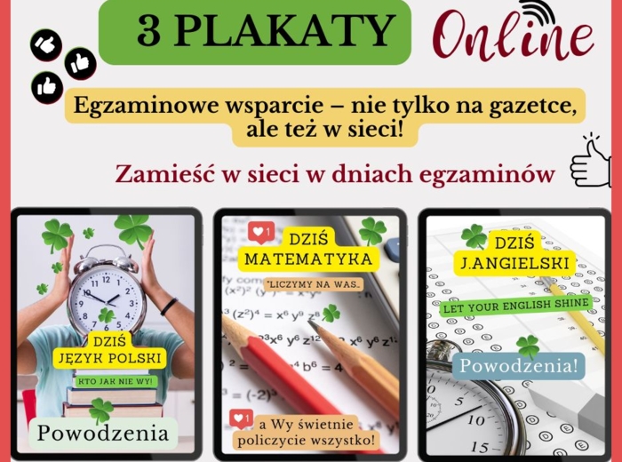 PLAKATY MOTYWACYJNE NA CZAS EGZAMINÓW