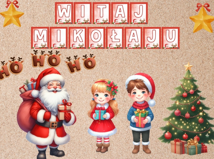 Witaj Mikołaju - dekoracja na gazetkę (pdf)