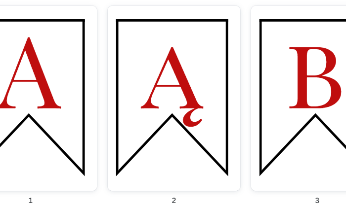 Girlanda alfabet duży