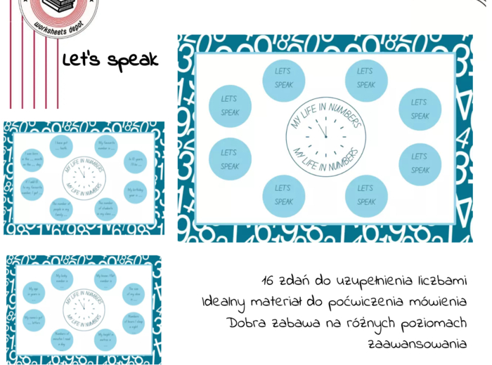 Life in numbers - let's speak - uzupełnianie zdań