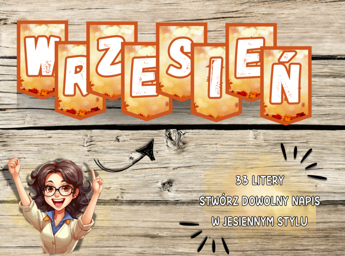 GIRLANDA JESIENNA - CAŁY ALFABET