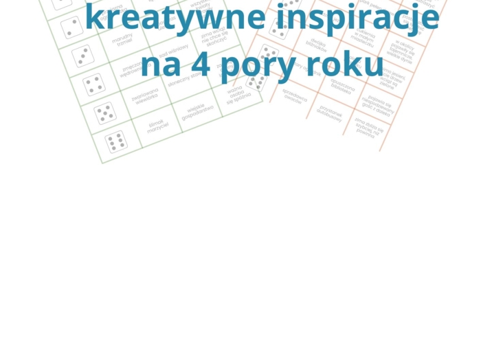 Pisanie opowiadania - kreatywne inspiracje z kostkami na 4 pory roku