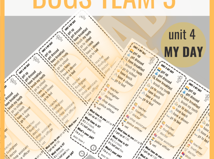 Bugs Team 3 unit 4 MY DAY - zakładki do książki
